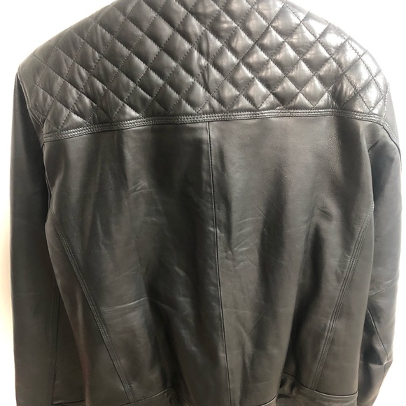 Black Custom Lambskin Leather Jacket(M) - Picture 3 of 3